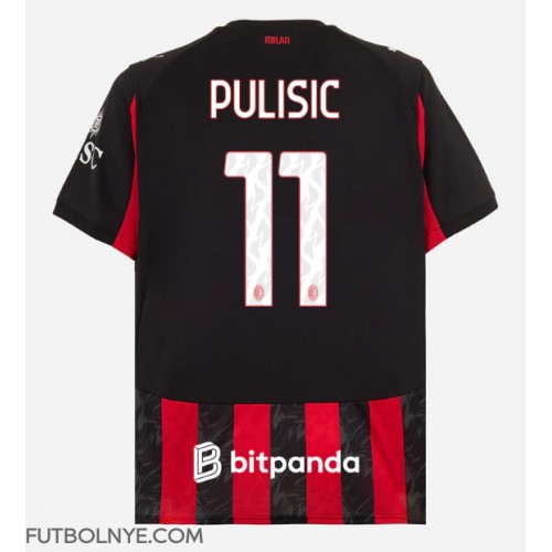 Camiseta AC Milan Christian Pulisic #11 Primera Equipación 2025-26 manga corta